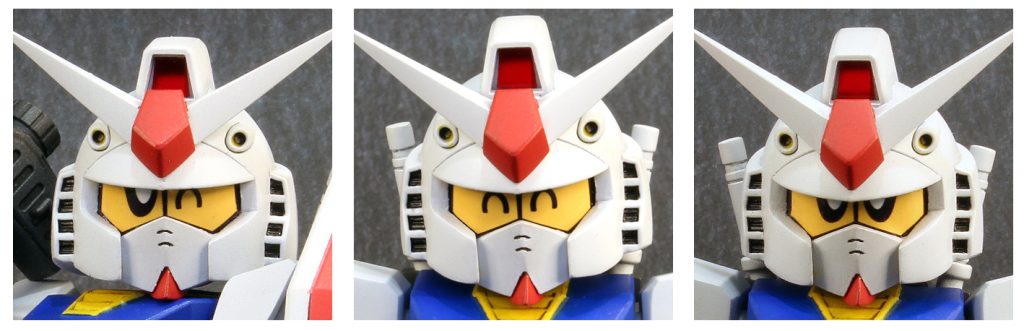  表情は通常顔・ニッコリ・ウインクの3種類を作成し差し替えで変えれるようにしています。