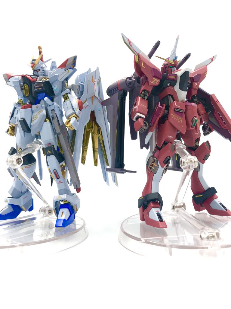 今回メタルビルドのジャスティスを参考に塗装してみました！テラクロームの扱いにだいぶ慣れてきましたもうすぐデュエルブリッツ出ますね！もちろん買います塗装します