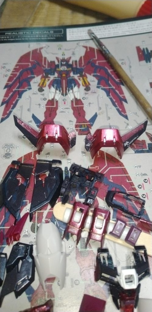 装甲も塗装　デカールトップコート光沢