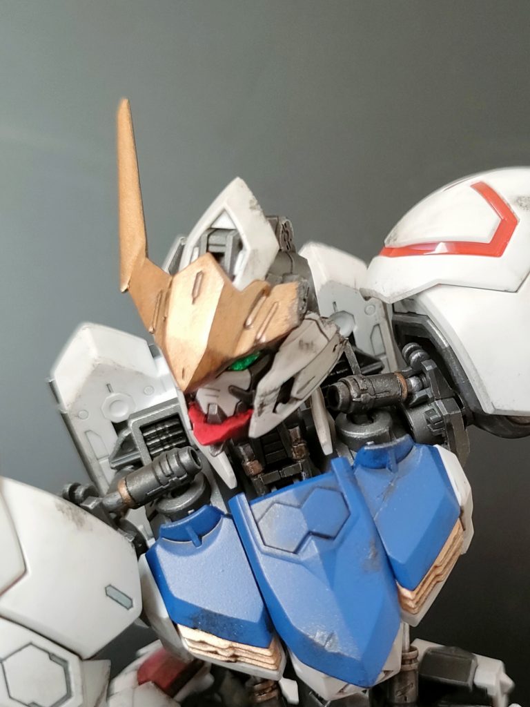 MGSDのようにカメラアイにディテールを付けてみました爪楊枝で跡を付けてレジンで硬めただけですが自己満足度高め!