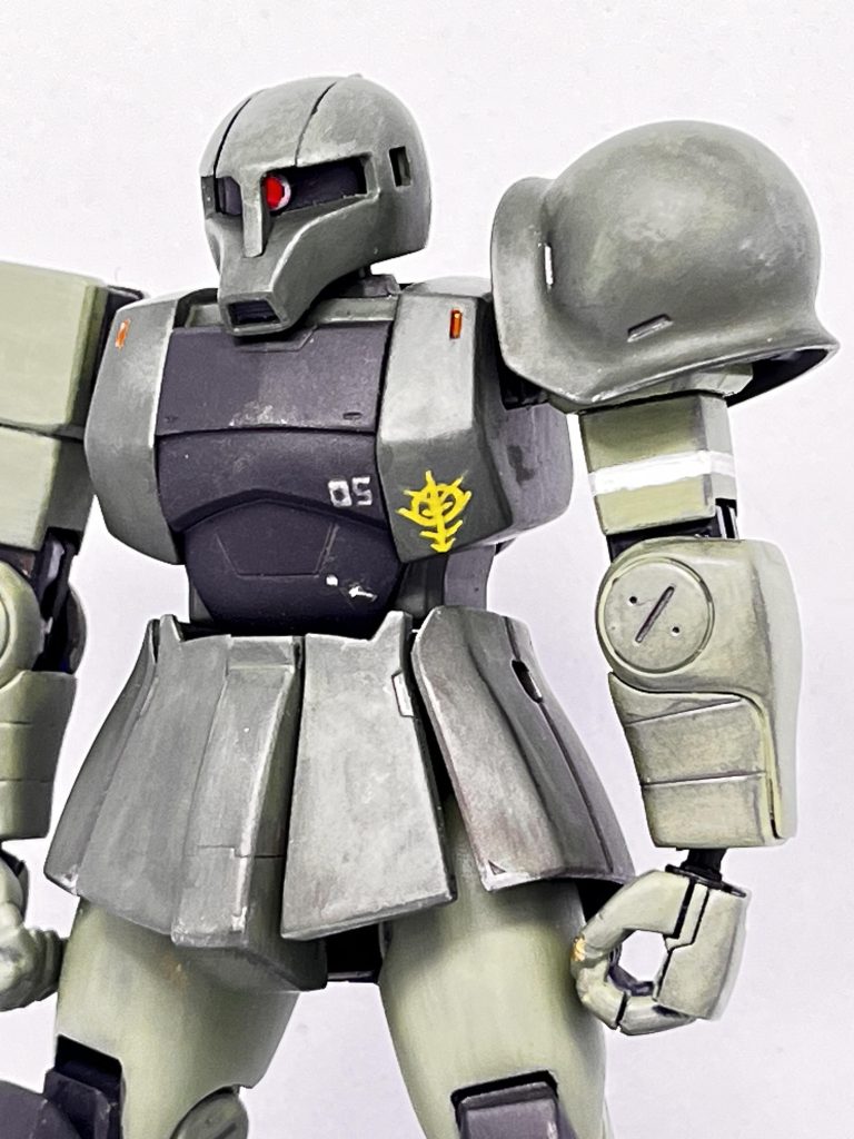 旧ザク　ラッカー筆塗り–4枚目/制作者：にゃんこつ