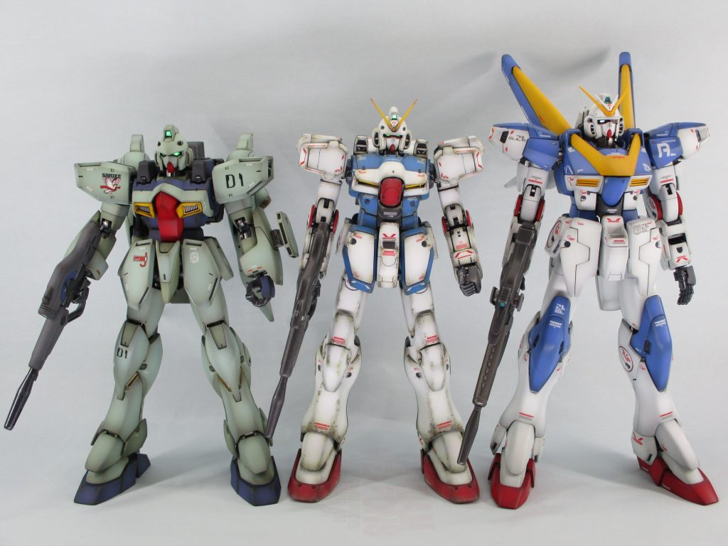 (RE)ガンブラスターと、(MG)V2ガンダムと