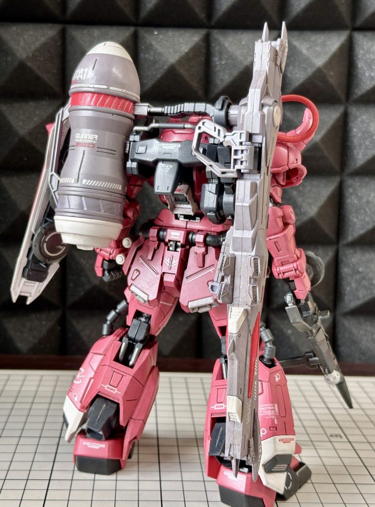 スジボリほり直し、筆塗り全塗装、他社デカール、グランドブラウンでフィルタリング