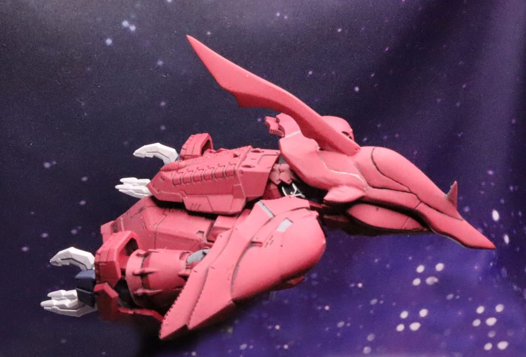 元々がモビルアーマーなのでMA形態ではなく、水中巡航形態です。