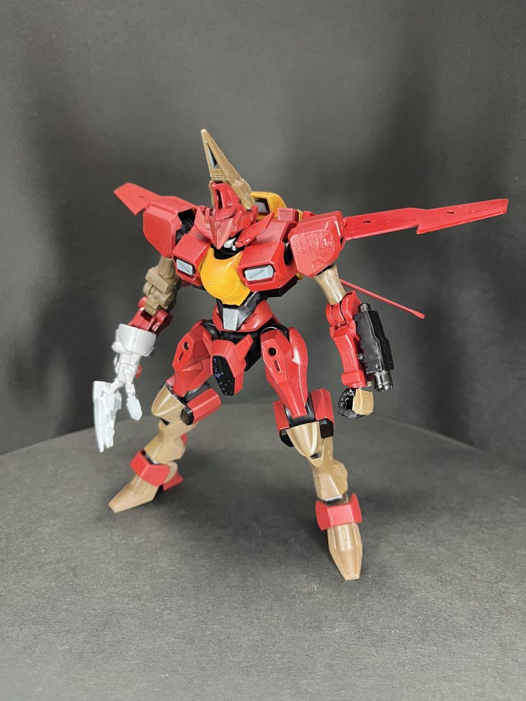 アーシアンのレジスタンス組織が辛くも撃破したザウォートを鹵獲改良した機体。物資の手配で某騎士団から出向していたラクシャー◯博士主導のもとに修理された。ラ◯シャータ『こっちには何日かいるし、物資の礼をしてやるよ。分解してスクラップ売りするよりは良い感じになるはずさ。暇つぶしにMSもいじってみたかったからねぇ。