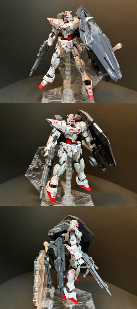 0ガンダム・バウンサー本体とスカイライダーは合体する事でフルアームドモード形態になります。