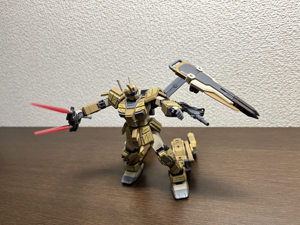 イメージとしてはとある戦線に配備されたジムストライカーをパイロットの要望に合わせて改修した感じをイメージしました