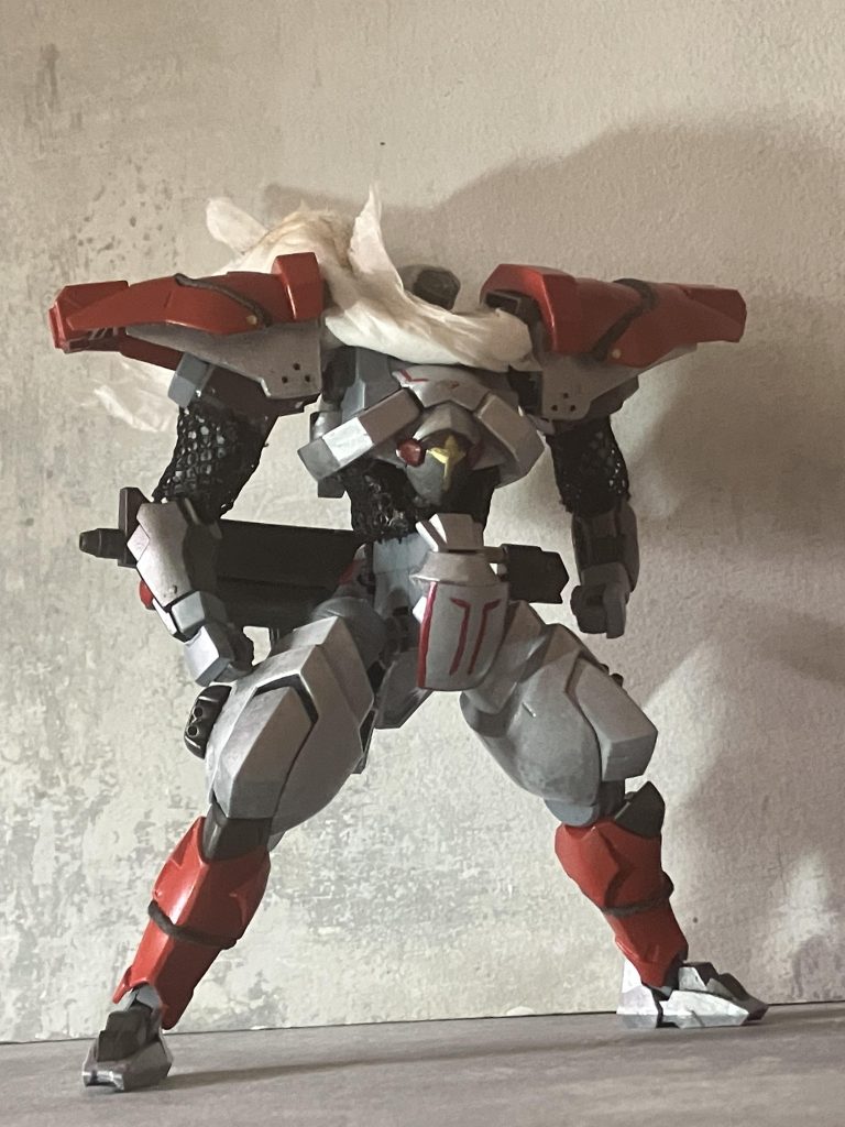 名瀬、アミダが居なくなりタービンズのリーダーになったアジーそのアジーの意思を重く受け止めたタービンズのクルー達はアジー専用機を作ろうとテイワズの整備士に百錬のカスタマイズをお願いする