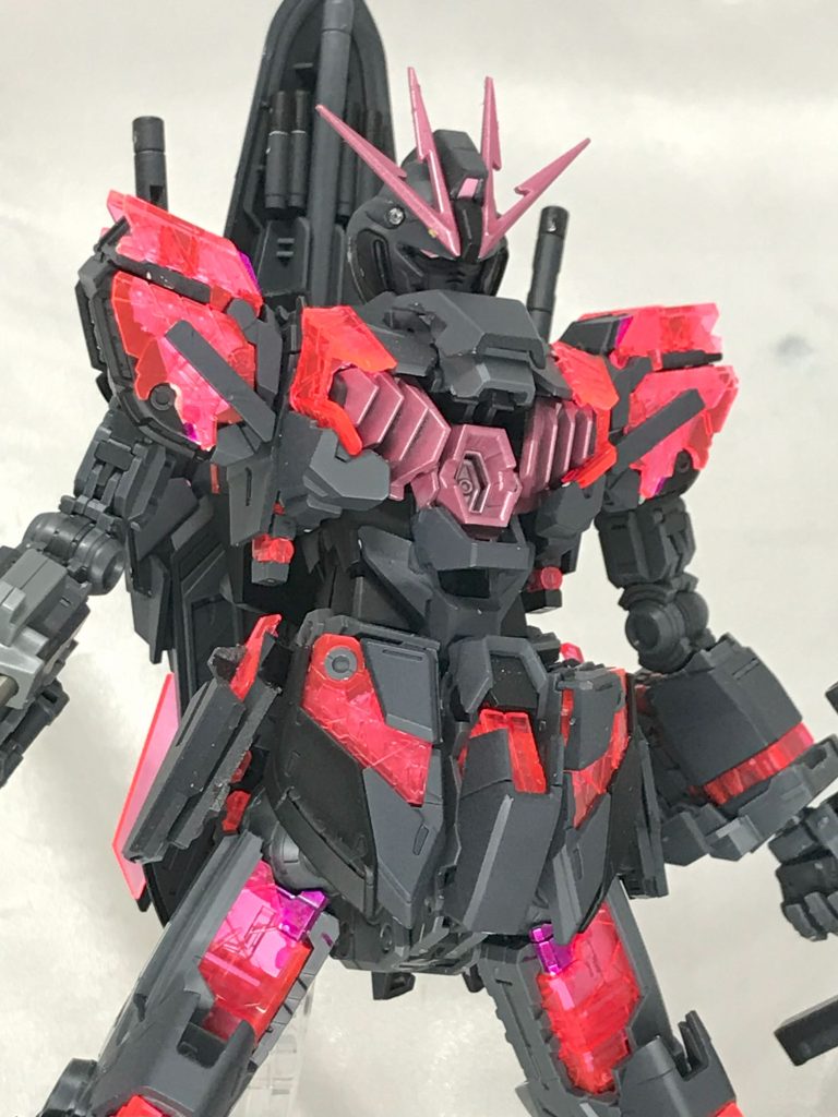 A装備のハイメガ砲を単機で撃てたらなーと装着しましたエボルヴハイメガ砲。サイコフレームが強化されたから装備できたんだと思います。ZZ以降の夢だったんで、短期超火力の夢がかないました 