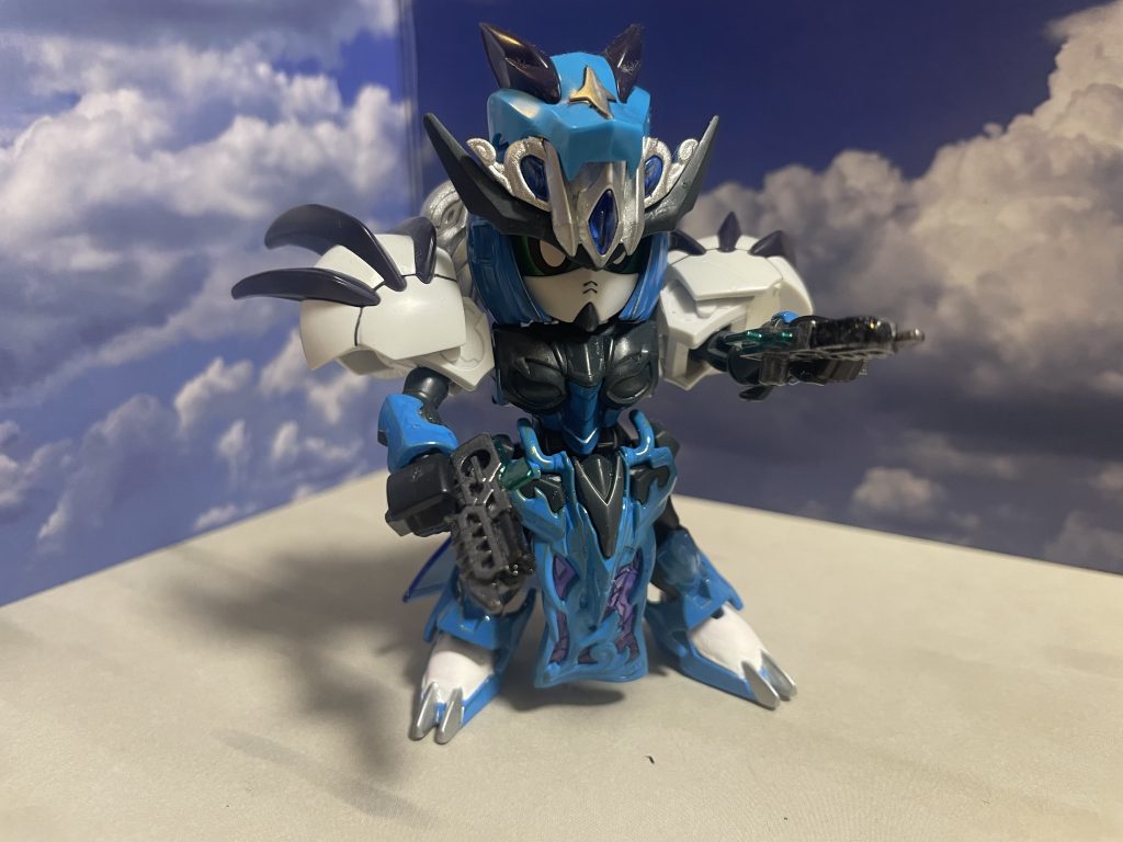 なんとなくかぶせたらカウボーイハットのように見えたので手持ちはガンになりました。