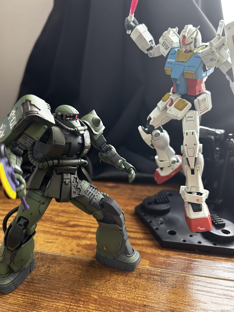 HG オリジンガンダムとの対決シーンこれがやりたくて数週間ちまちまと…