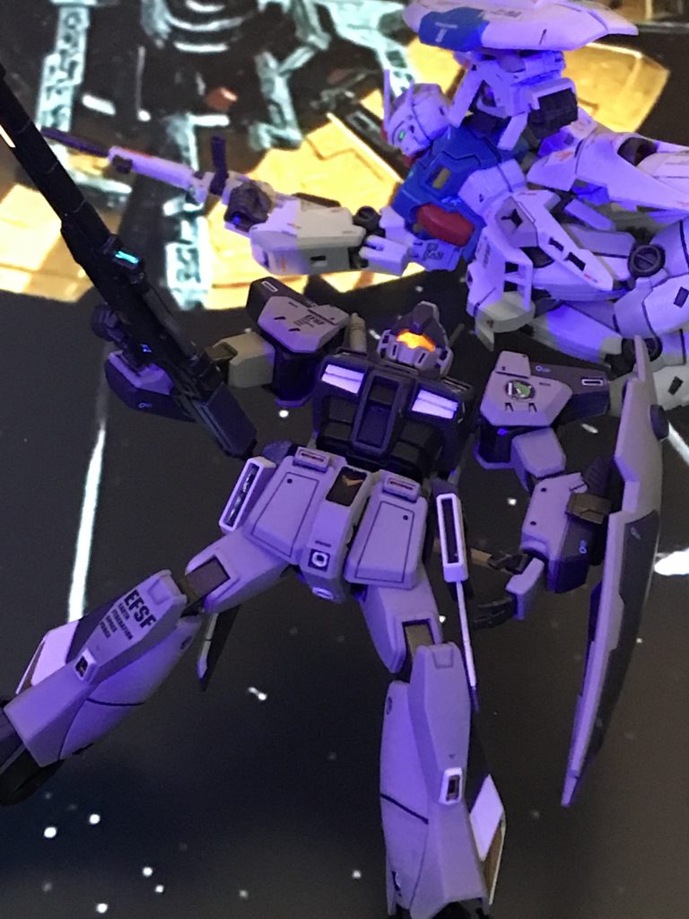 ステイメン運用テスト。コウウラキ中尉との模擬戦闘訓練中。