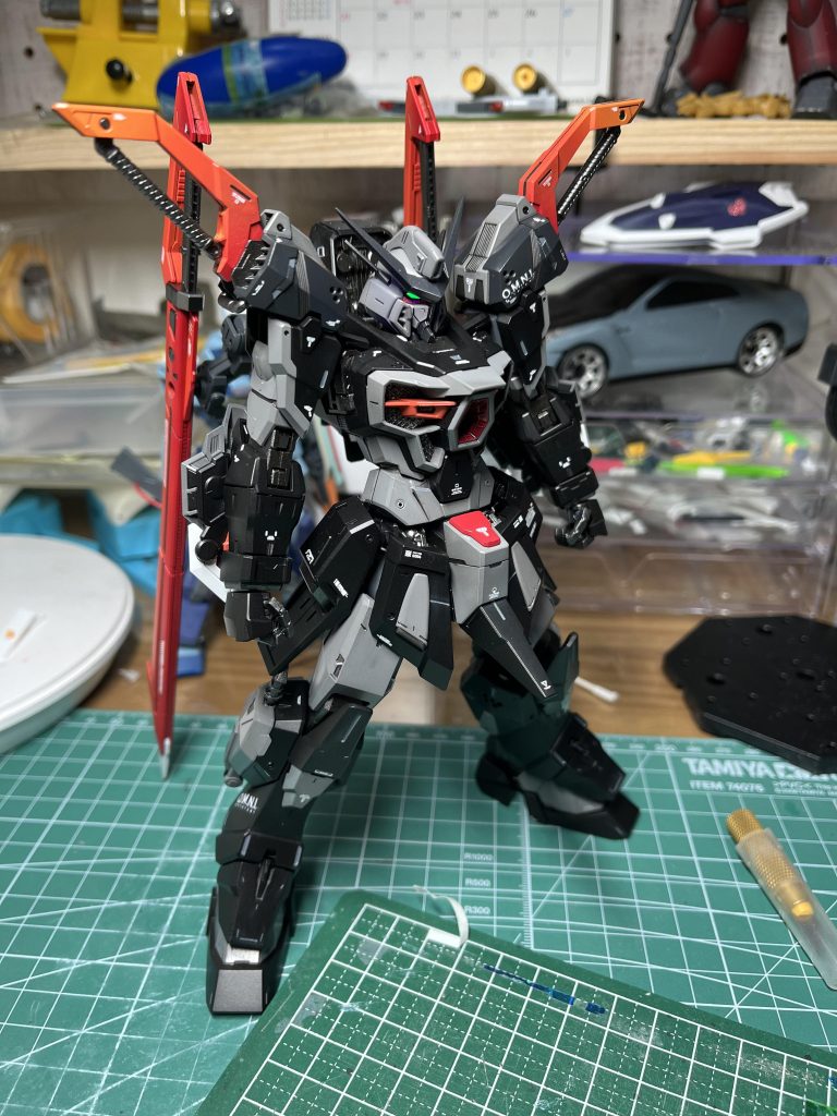 エールカラミティと比べ、塗分け箇所がかなり少なかったように思います。普段よりデカールも控えめに貼ってます。