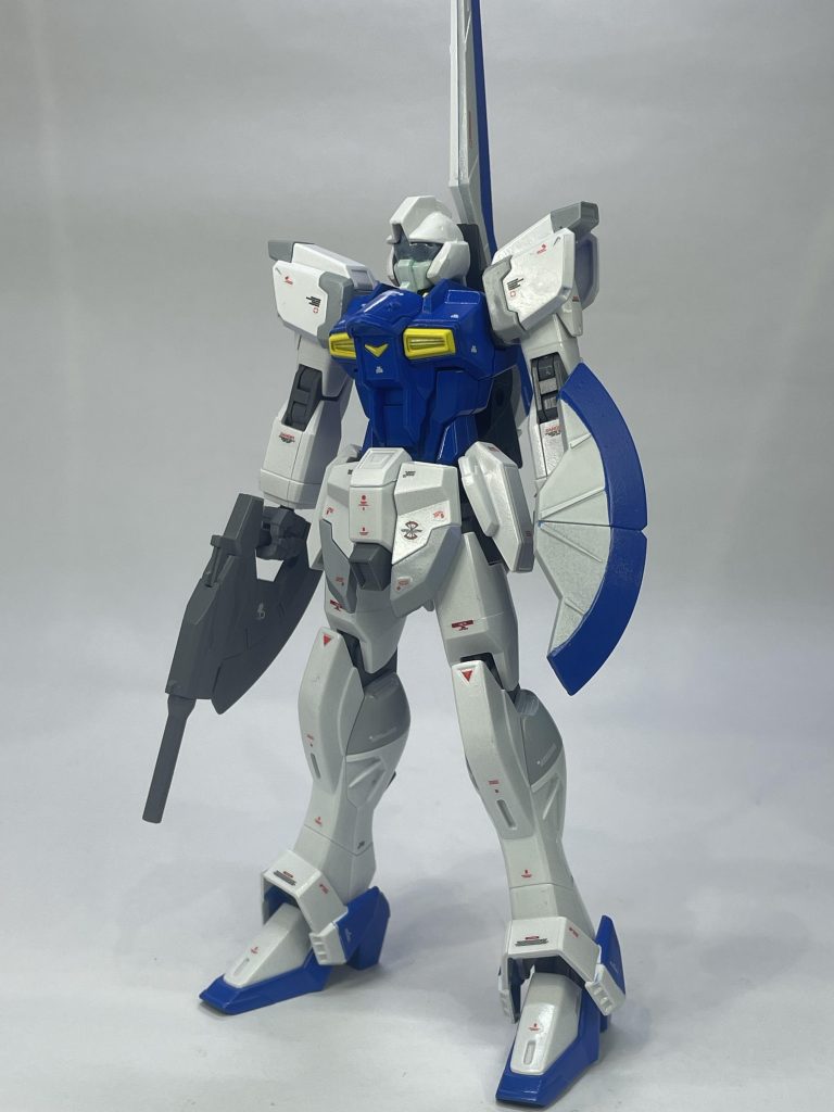 インパルスジム wktkカスタムHG フォースインパルスガンダムをベースにザ ノーザンポッドのパーツをミキシング、ケイコ機カラーに全塗装しました。