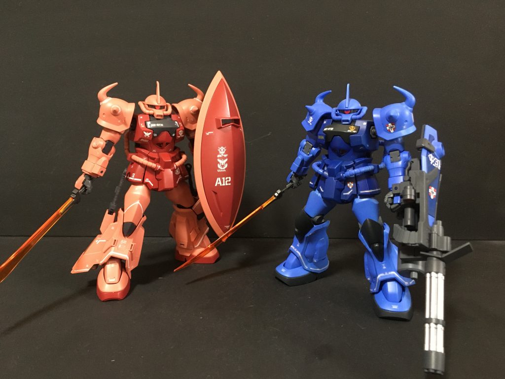 ランバラル機との２ショットランバラル専用　グフカスタム　https://gumpla.jp/hg/1086073