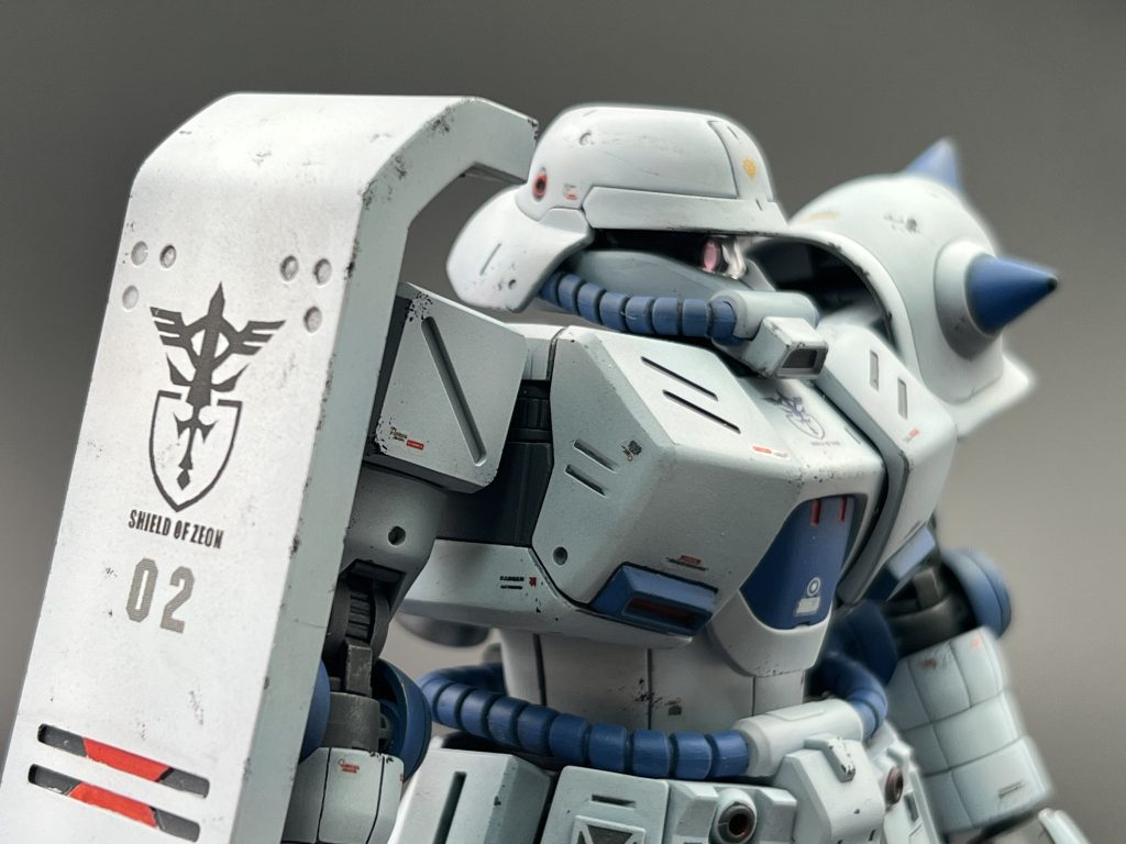 シールドのエンブレムはこだわりポイント。自分で印刷しました。