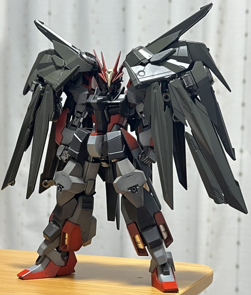 進捗⑤塗装が終わり、デカールを貼るために組み立てた写真！これをＸに投稿したところ2000いいねと大バズり……笑フォロワーも100人近く一気に増えました😂