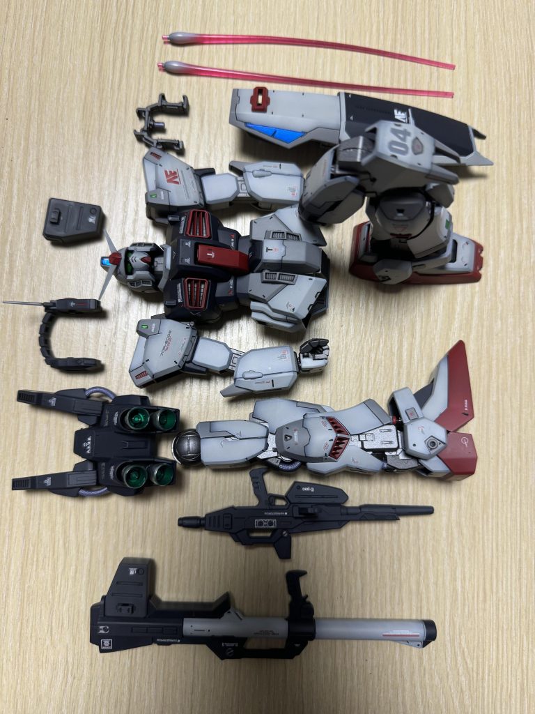 久々の組み立て前。素組と比べてだいぶグレーっぽくなり個人的満足度高めです😁