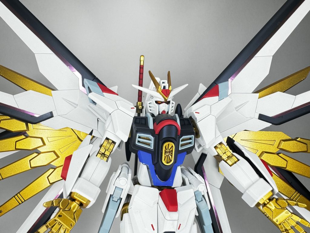 羽の一部、胸パーツはプリズムブルーブラックをつや消しで塗りました。