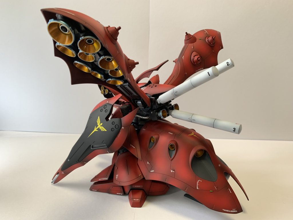 バーニアは、スーパーステンレス2を下地に、内側はクリアオレンジ、外はクリアブルーを重ね塗り。