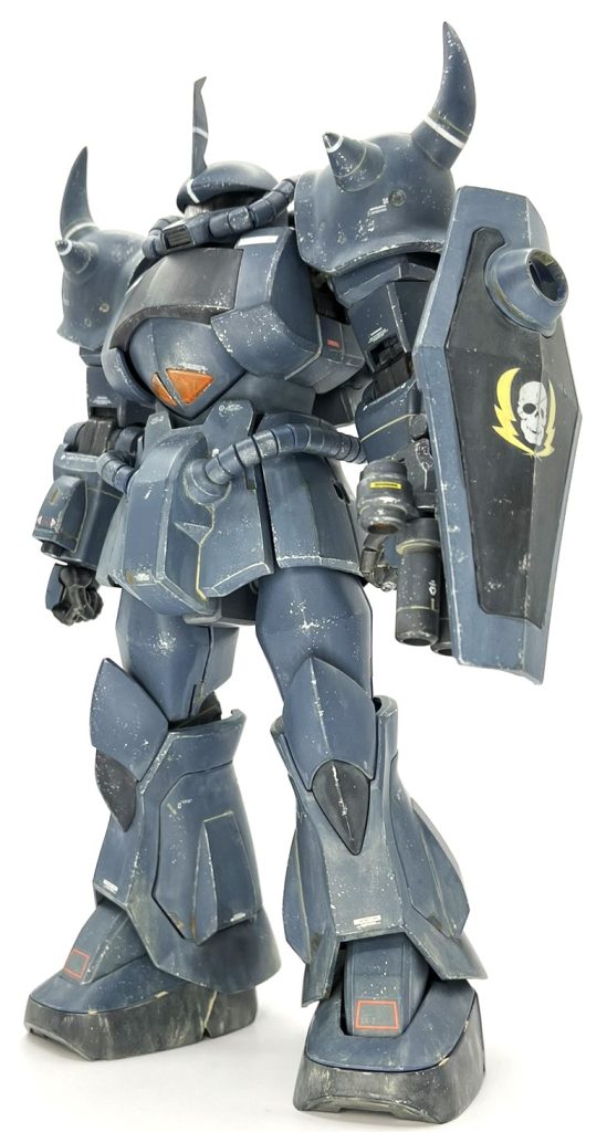 ヴィッシュグフの特徴は以下の認識ですので、少し手を加えました。・左手を通常のマニピュレータに変更・グフカスの3連ガトリングを装備・ブルー1色のカラーリング、両胸、両肩、頭部にホワイトライン・シールドにパーソナルマーク・ヒートロッドはワイヤー式