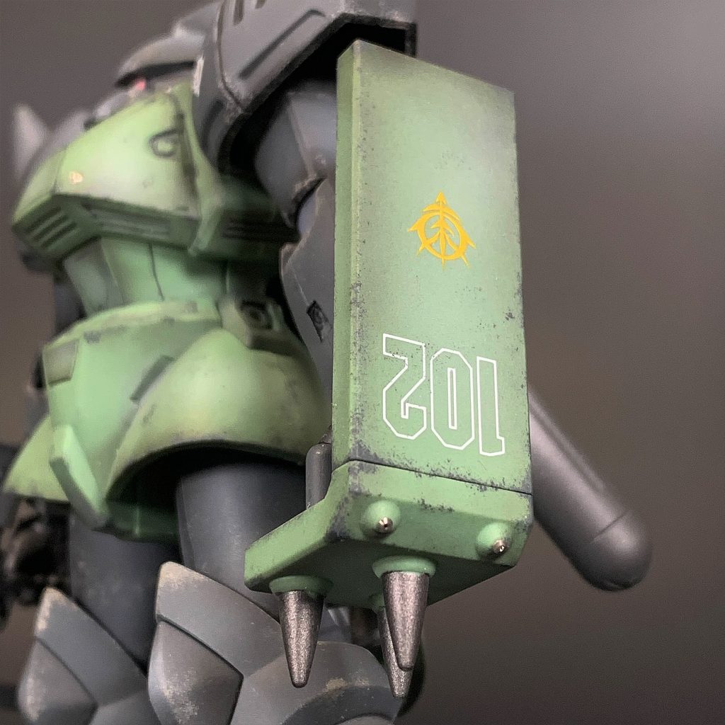 ゲルググマリーネ 黒立上げ風塗装 MS-14F GELGOOG HGUC 1/144–3枚目/制作者:むいち