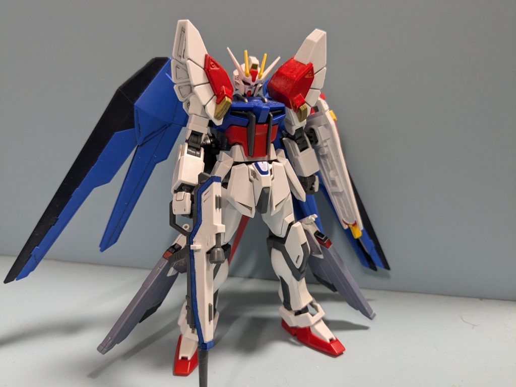 ストライカー装備状態、「スーパーフリーダムストライク」('ω')ノライフルはフリーダムのものを装備していますが、シールドは好みでストライクのシールドを採用。