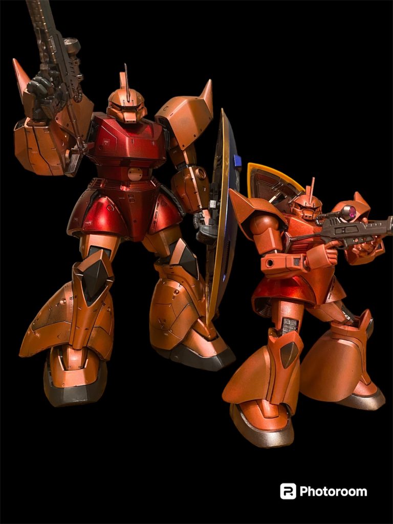 HGとの比較。マスターグレードはデカい。