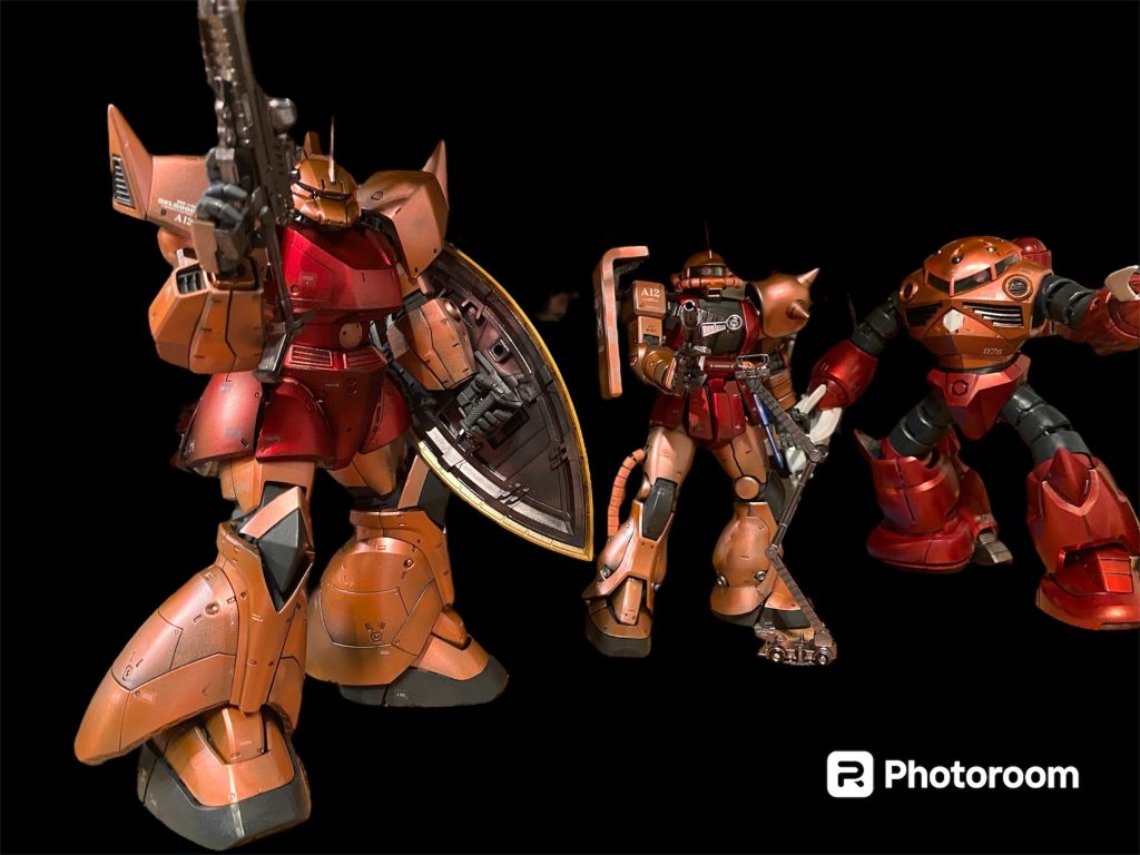 赤い彗星マスターグレード3機