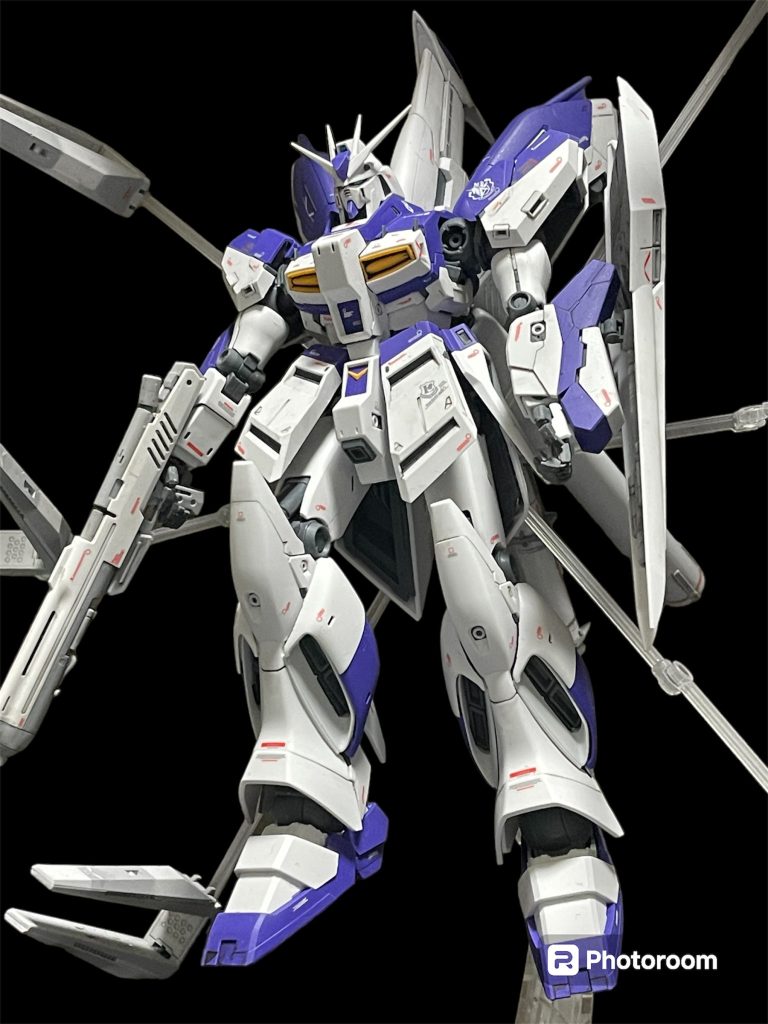 部分塗装、つや消し、墨入れ、デカール、つや消しで仕上げました。ファンネルはデカールを使わずに、グレーで塗装しました。