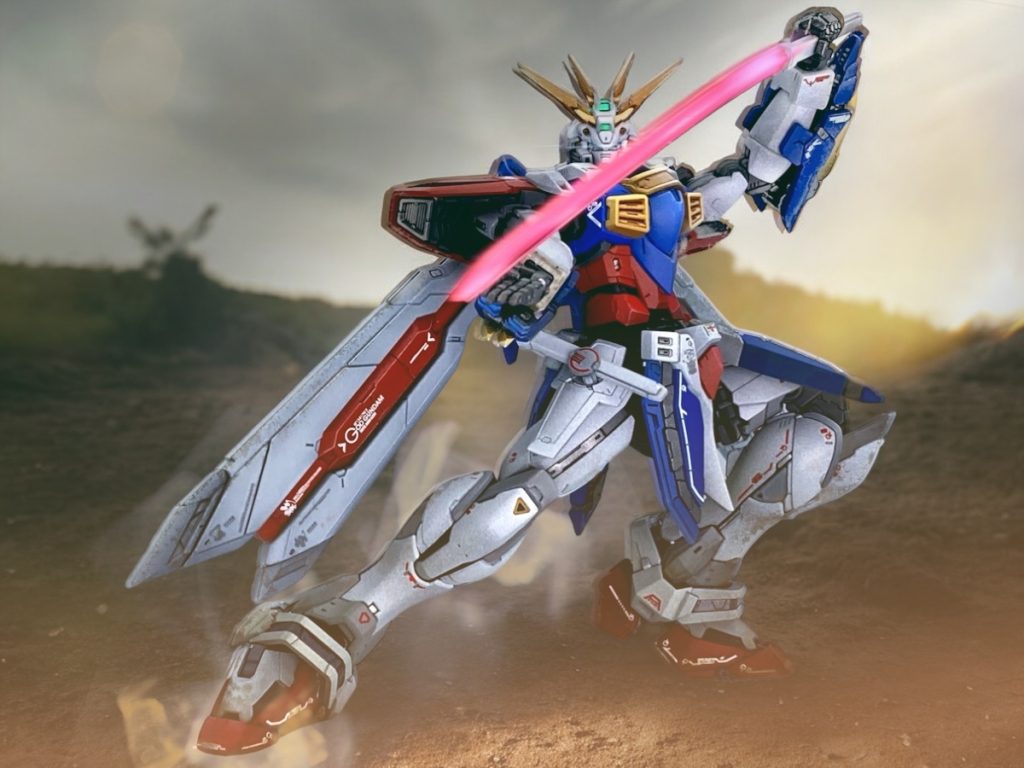 ゴットスラッシュはどうにも良いポーズにならず…やはり中国拳法意識が間違ってますね。どうみても刀だし、和風にすれば良かったです😅