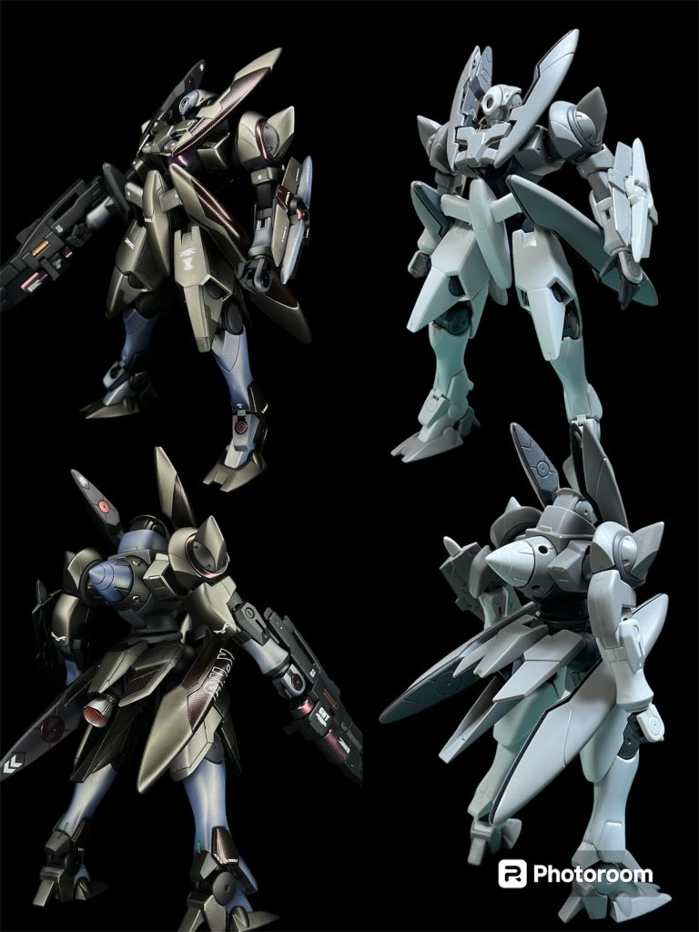 スジ彫り前と完成後ですMG作った後だと、古めのHGの塗り分けが大変ですね😅 マスキング苦手なので苦行でした😂いつも最後まで読んでくれているフォロワーさん&お初の方 閲覧ありがとうございました😌