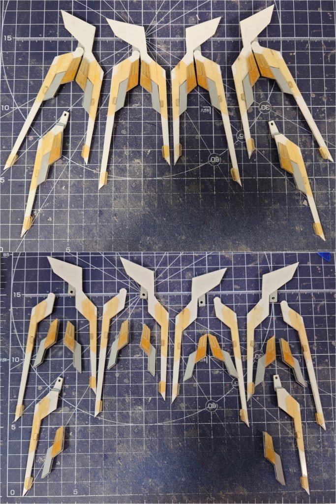 パーツ構成はこんな感じです。もちろん真ん中のスラスターもスクラッチしてます😋 今までのスクラッチとレジンを両方活かしてキレイな作品を目指しました😀そして今回から自分の作風クリアレジンを活かすべく一眼レフを奮発して買いました(笑)カメラ自体初めて買ったのでまだまだ撮り方の勉強が足りてないですが模型製作と並行してカメラも学んで行きたいと思います🤗 今回、自分もSEEDコンに参加しようと思ってたんですが、悩んだ末この機体はオラザクに応募致します🙇ので自分は皆様の素晴らしい作品を徘徊して回りたい思います👀 最後まで閲覧ありがとうございました!!