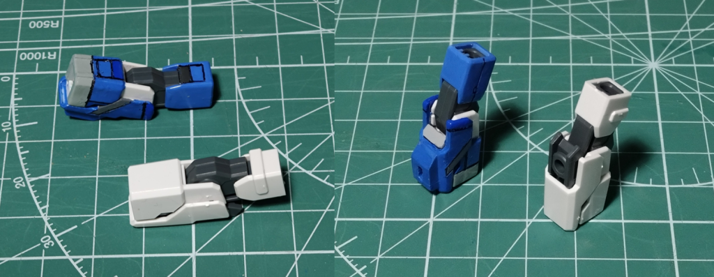 腕は、後ハメ加工したかったのですが自身がなく、優秀な後ハメ加工のEGストライクの腕をベースにそれっぽく見せることにしました。