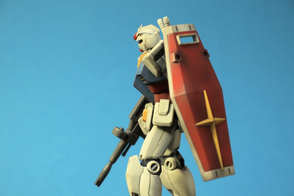 部分塗装＋汚しのHGガンダム–5枚目/制作者：インドネシアみっく