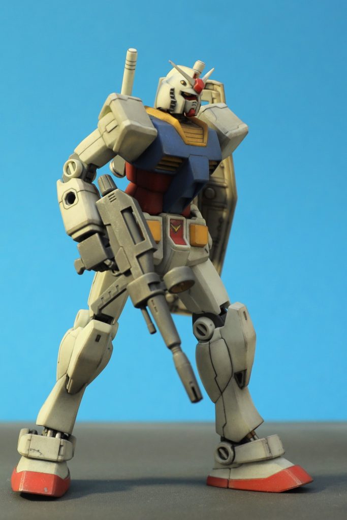 部分塗装＋汚しのHGガンダム–4枚目/制作者：インドネシアみっく