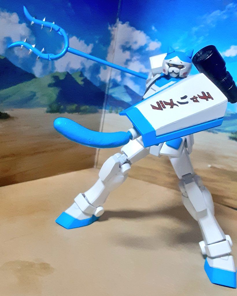 ソフトバトンはシールドにも装着できます。シールドにはハチワレが間違えた「チャリメラ」の文字を入れてますw