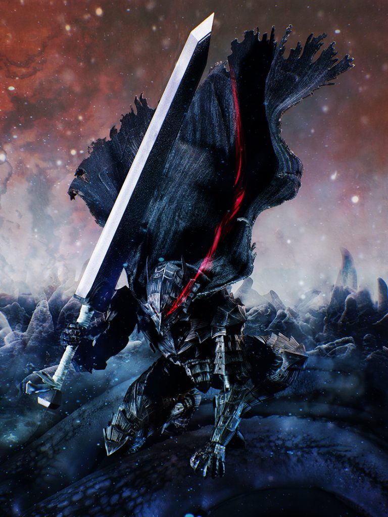 ハイ!元ネタ ②当然長いので飛ばして頂いて結構です 🤗鉱精(ドワーフ)によって作られた呪われた鎧。伸縮自在で、着用者の体格に合うよう収縮し、ガッツの義手とも一体化している。兜部分は、普段はガッツのマントの下に折りたたまれるようにして隠れており、鎧の意志が覚醒すると、兜をはじめとして前腕部や関節部分などが展開、勝手に全身を覆うように変形する。使用者の憎悪や怨念を激情に変えて増幅、極度の興奮によって痛覚を遮断し、使徒や妖獣兵の群れすらも殺戮せしめる超人的な戦闘力を発揮させる。ガッツが使用した際には、あのドラゴン殺しを超高速で振り回して数秒足らずで使徒を膾切りにし、恐竜ほどもありそうな魔獣の顎を無理やりこじ開け、一度の跳躍で10m前後の距離を一瞬で詰めるなど、もはやどちらが使徒なのかわからないほどの戦闘力を発揮した。ただし常人離れした戦闘力を発揮できる代償として、肉体に尋常ではない負荷をかけさせられる事になる(『痛覚』は自らが傷つく事に対する『肉体からの警告』である故、至極当然とも言える)。さらに使用者が骨折すると、鎧の内側から棘が突き出て肉ごと無理やり骨を固定するため、最悪の場合は失血死する恐れすらある。また、鎧に意識を持っていかれると、理性がぶっ飛んで文字通りの狂戦士と化すため、敵味方の見境なく戦い続けることになる! だ ソウです。又もや読破!ありがとうございます 🙇