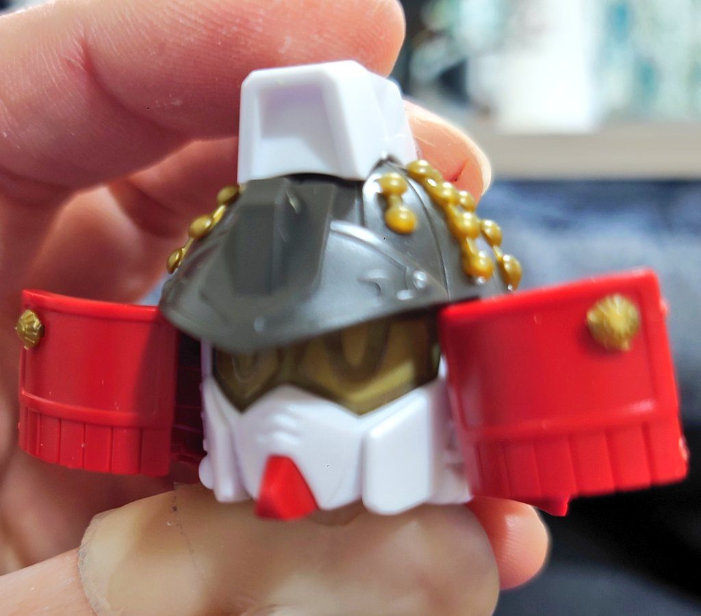 目は彫り込み浮き出るように塗装しました。金の部分と白目の部分がしっかり発色できるよう下地の黒は高光沢にして、縁取りの黒部分はつや消しにしています。