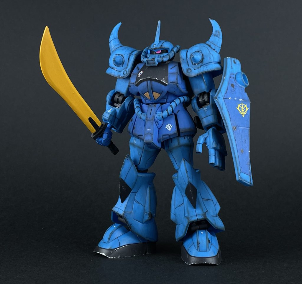 食玩ではあるがHGUCと比べても遜色ないクオリティは素直にスゴイ。造形的にはアニメ設定に近い感じです。