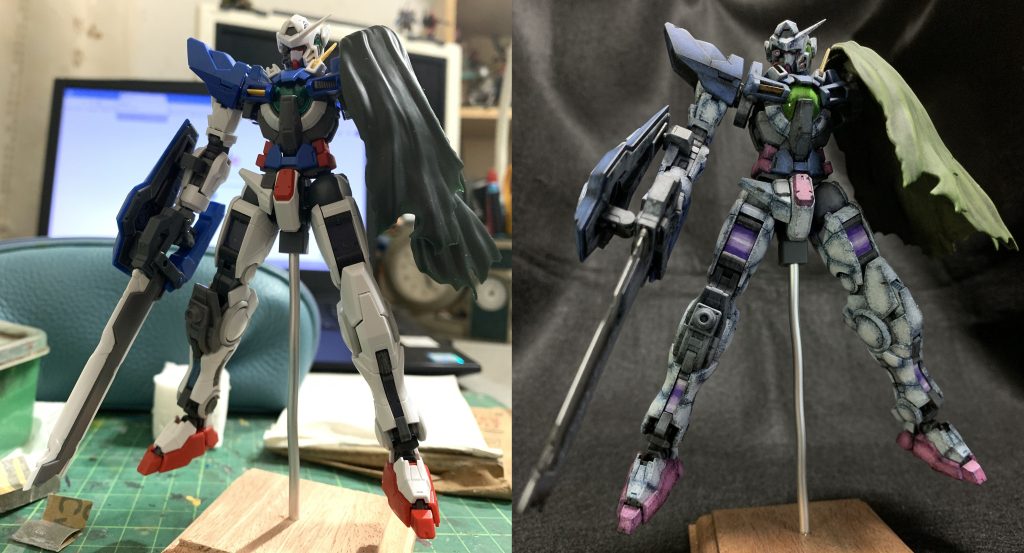 素組みとの比較になります。