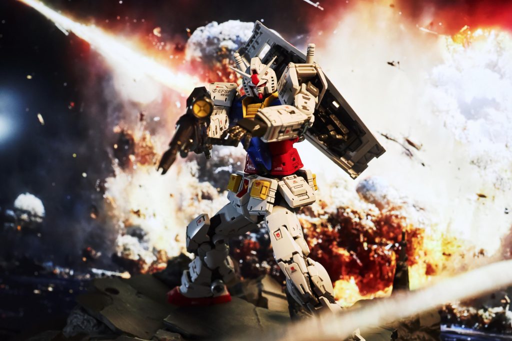 ビームライフルを構えて戦線で奮闘するアムロ。君は生き残ることができるか。