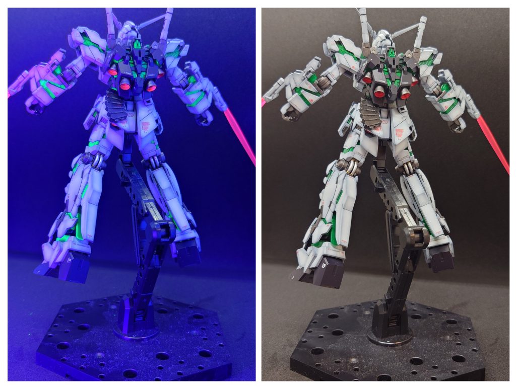 バーニアには蛍光塗料を混ぜました