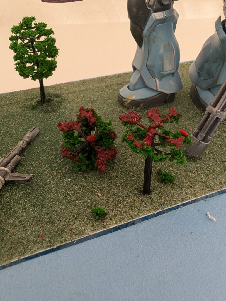 木ヒートサーベルで切られて焼けてるイメージです。