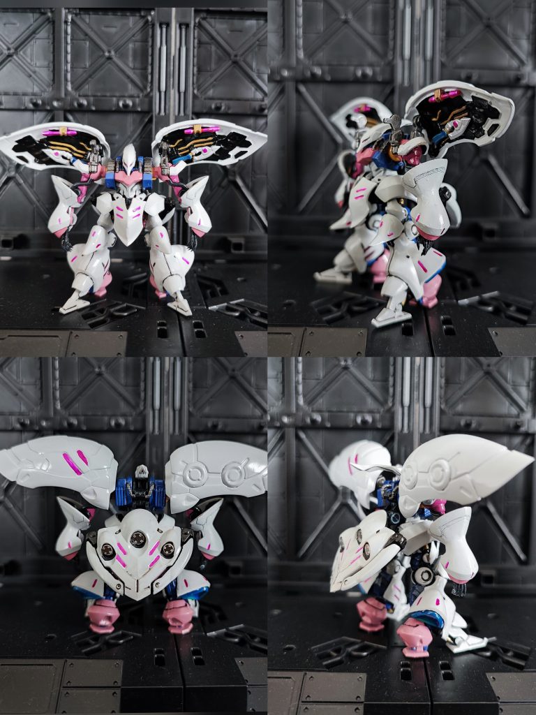 後ろのバーニアに、たまたま見つけた金属パーツを貼ってみました。多分、車のプラモ用だと思います。良いもの見つけちゃいました。