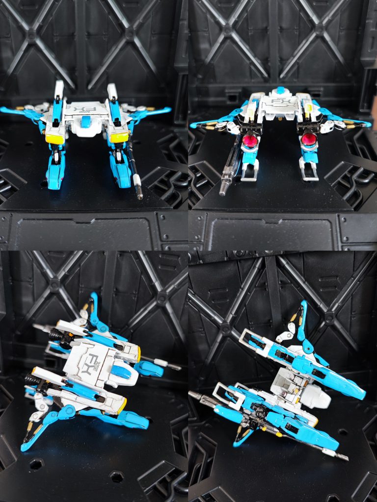 なにかの余剰パーツを加工して、なんちゃってコアファイター付けてみました。