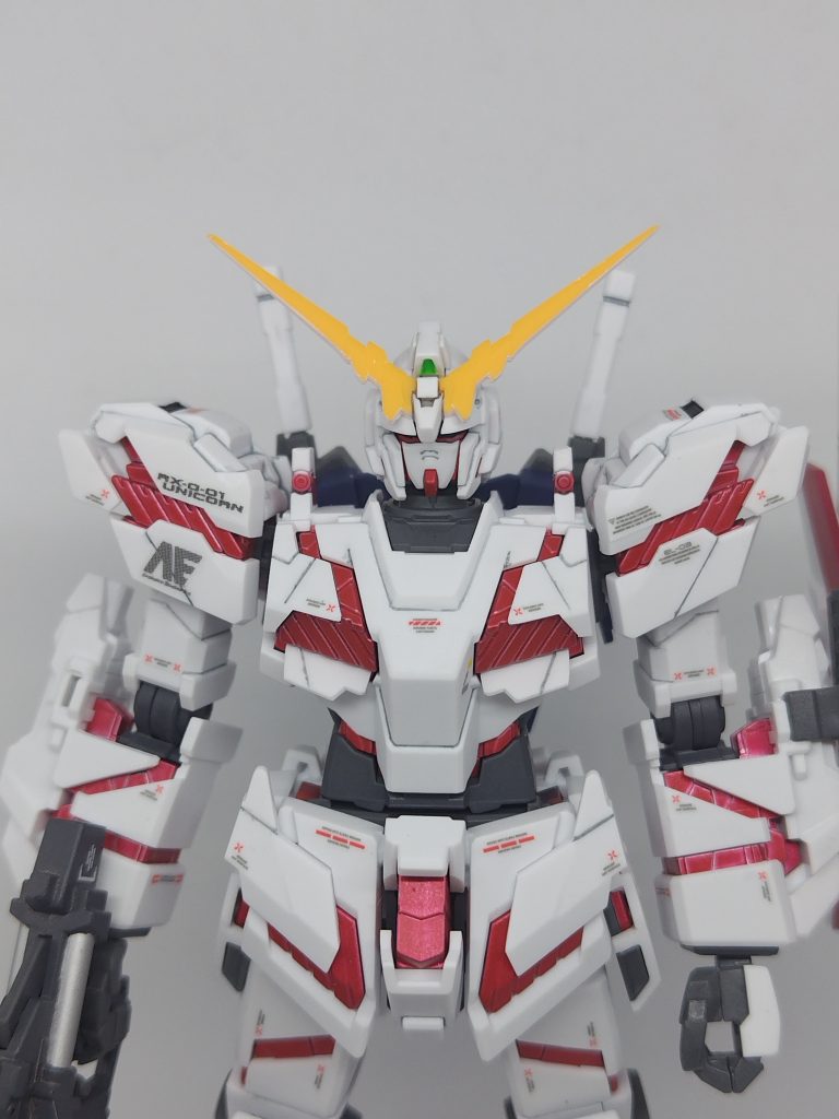 正面のショット。額のパーツでトラブル発生。。。後述。