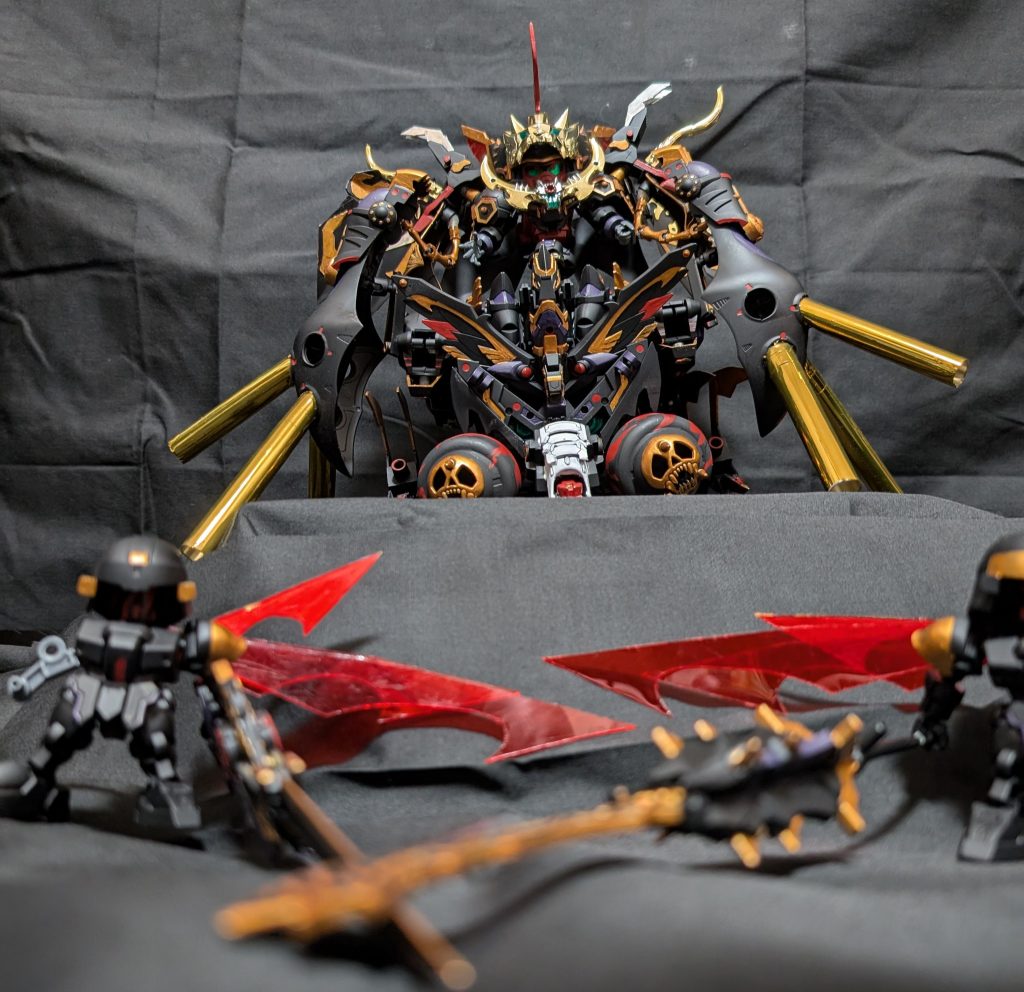 阿鬼＆吽鬼蝅骸魔王の近衛兵大槍を軽々と扱うことができる本体に中身はなく鎧が動いているので頭部の中身がない蝅骸魔王の魔力で動くため不死の兵士