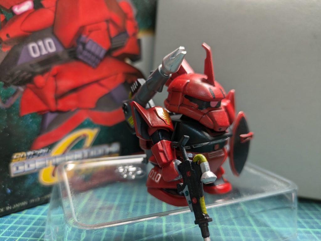 バックパックをキャノンタイプに変更して、ゲルググキャノンに換装。