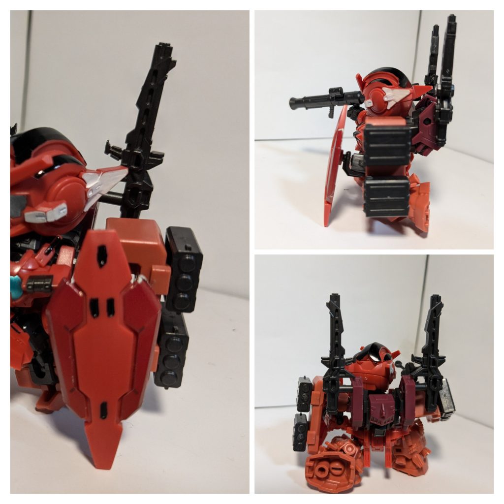 シャア専用ザクの肩シールドで、ミサイルポッドぽく見えたらと